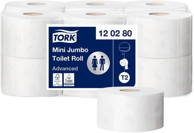 Tork Advanced Toiletpapier 2-laags 120280 12 Rollen à 850 Vellen - 12 rollen