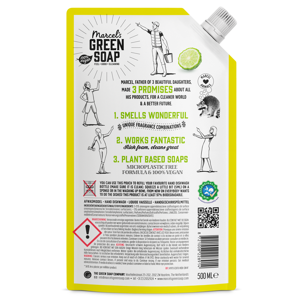 Afwasmiddel Navulling Citroen & Bergamot