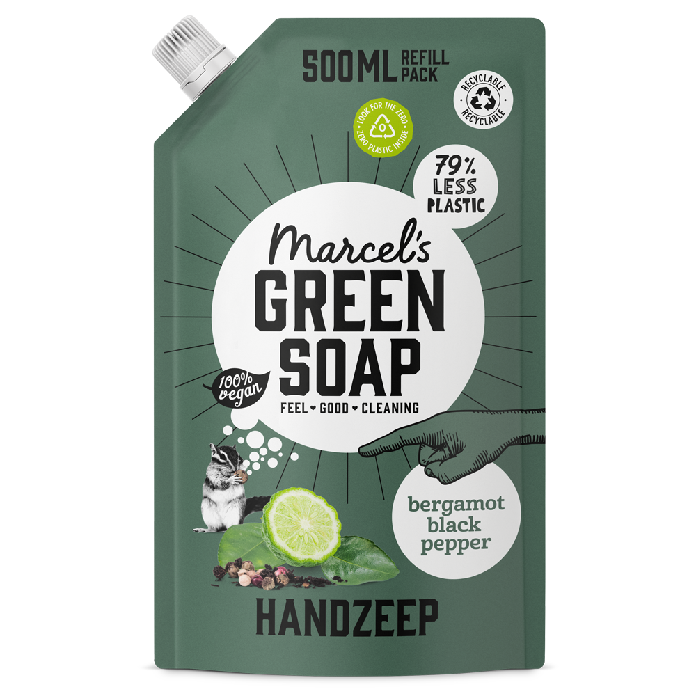 Handzeep Navulling Bergamot & Black Pepper - stuk