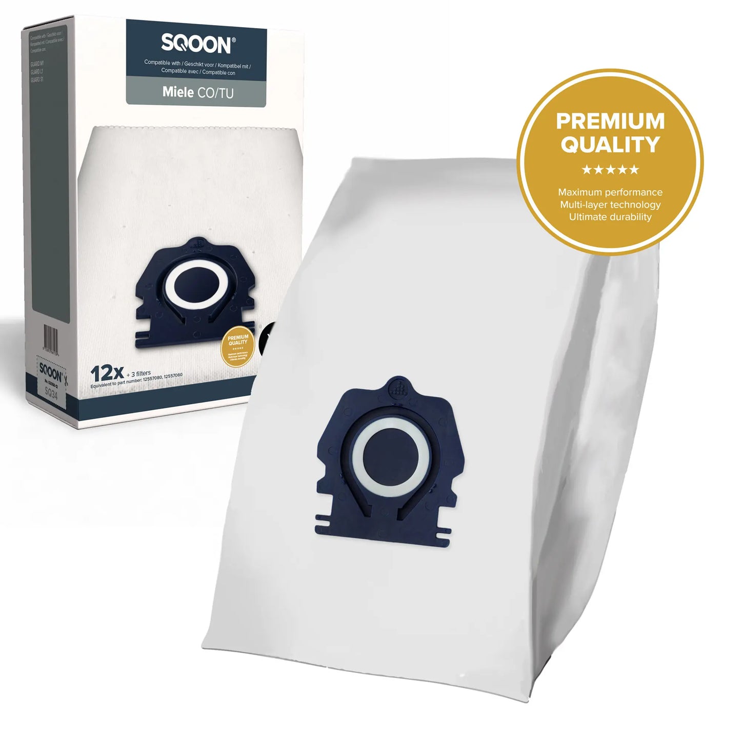 SQOON Stofzuigerzakken geschikt voor Miele Guard-series Pro - stuk