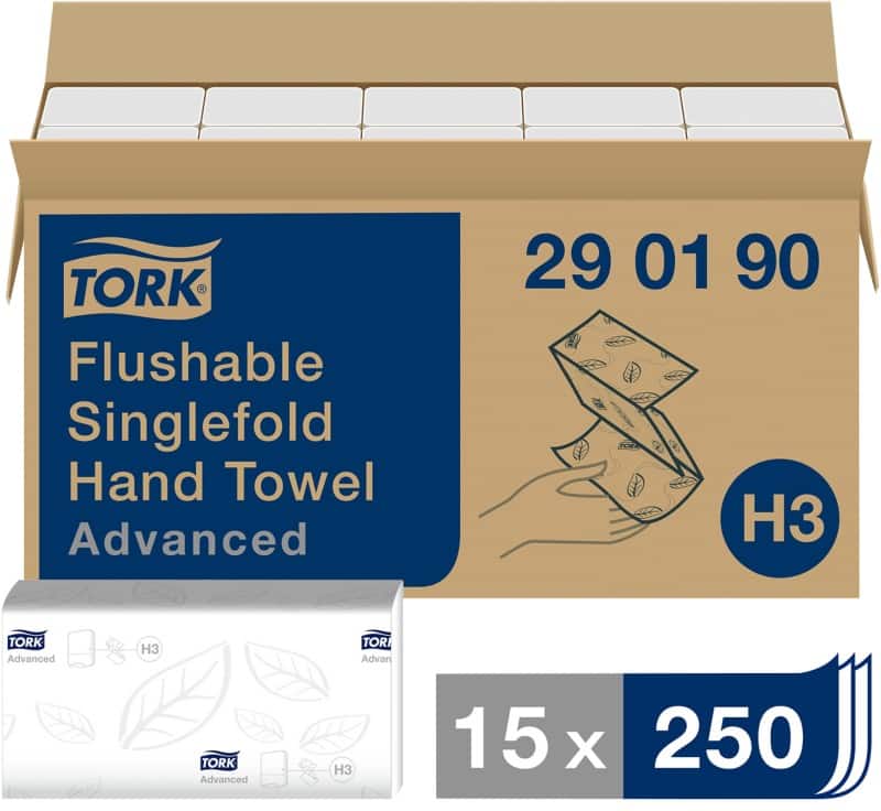 Tork Advanced Handdoeken H3 Z-vouw Wit 2-laags 290190 15 Stuks à 250 Vellen - 15 stuks
