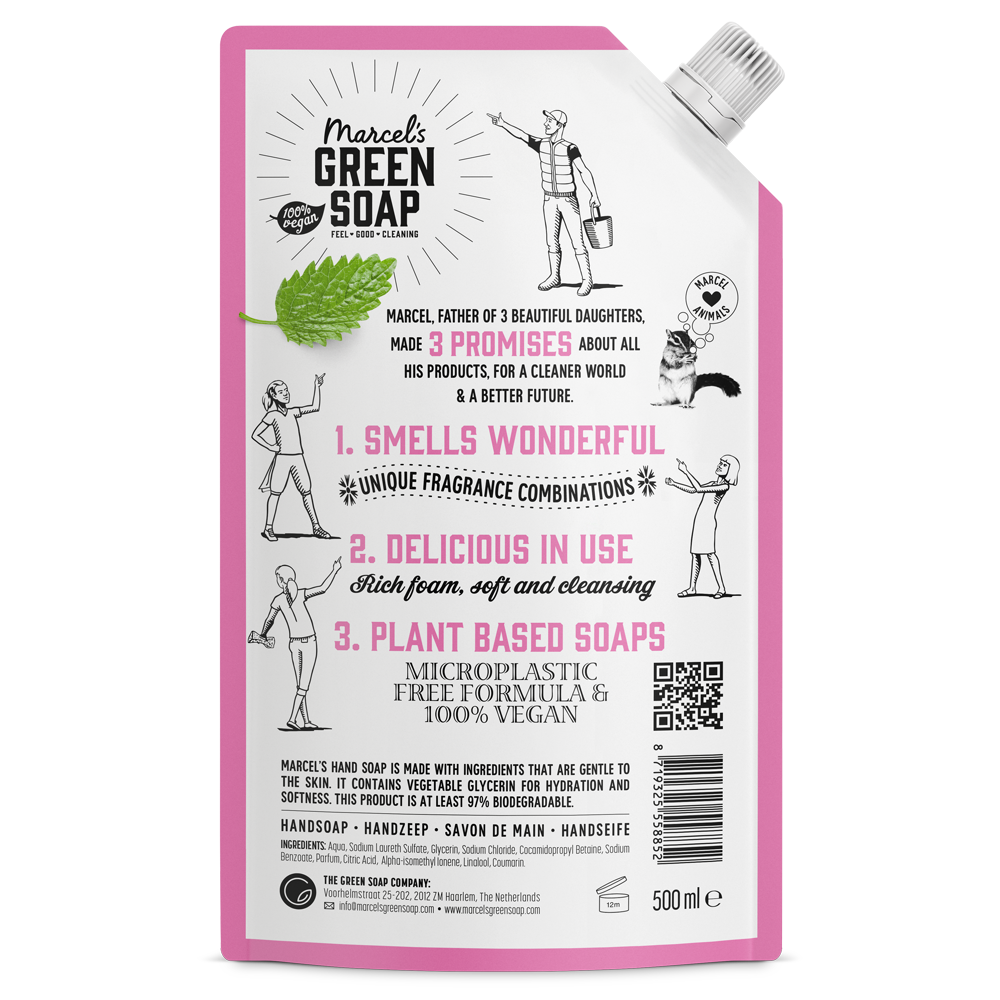 Handzeep Navulling Patchouli & Cranberry