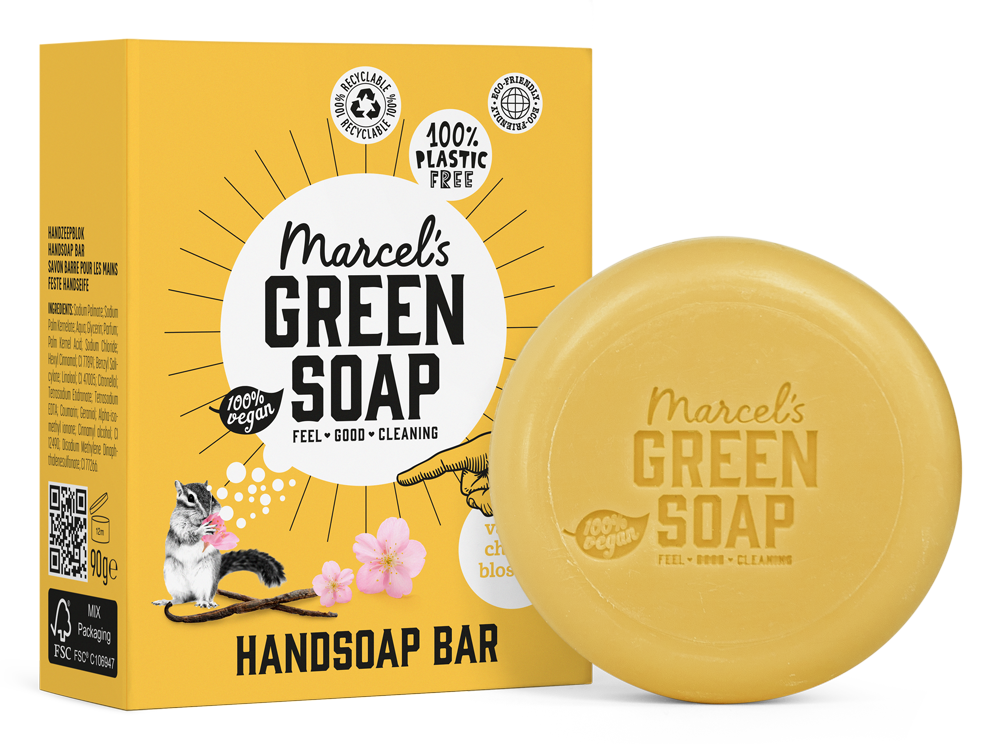 Handzeep Bar Vanille & Kersenbloesem - stuk