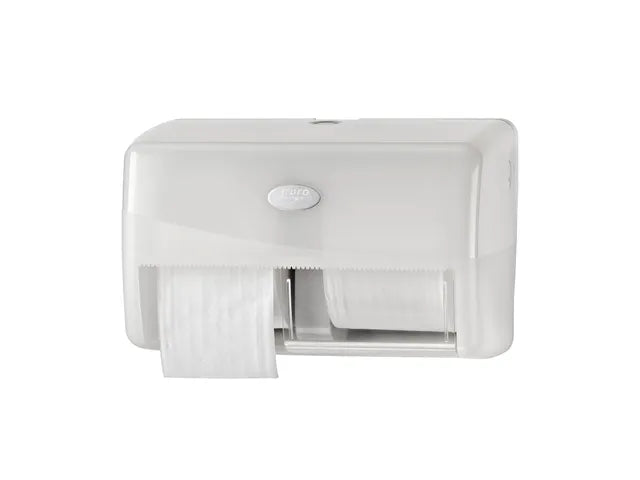 Pearl White Duo toiletroldispenser | Coreless