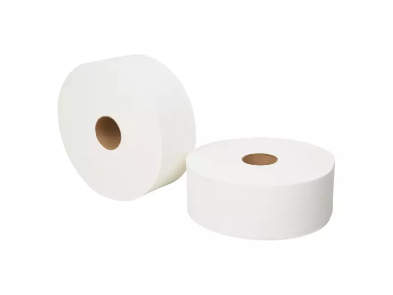 Toiletpapier maxi jumbo recycled wit 2-laags 380 meter 6 rollen - Probio Noord