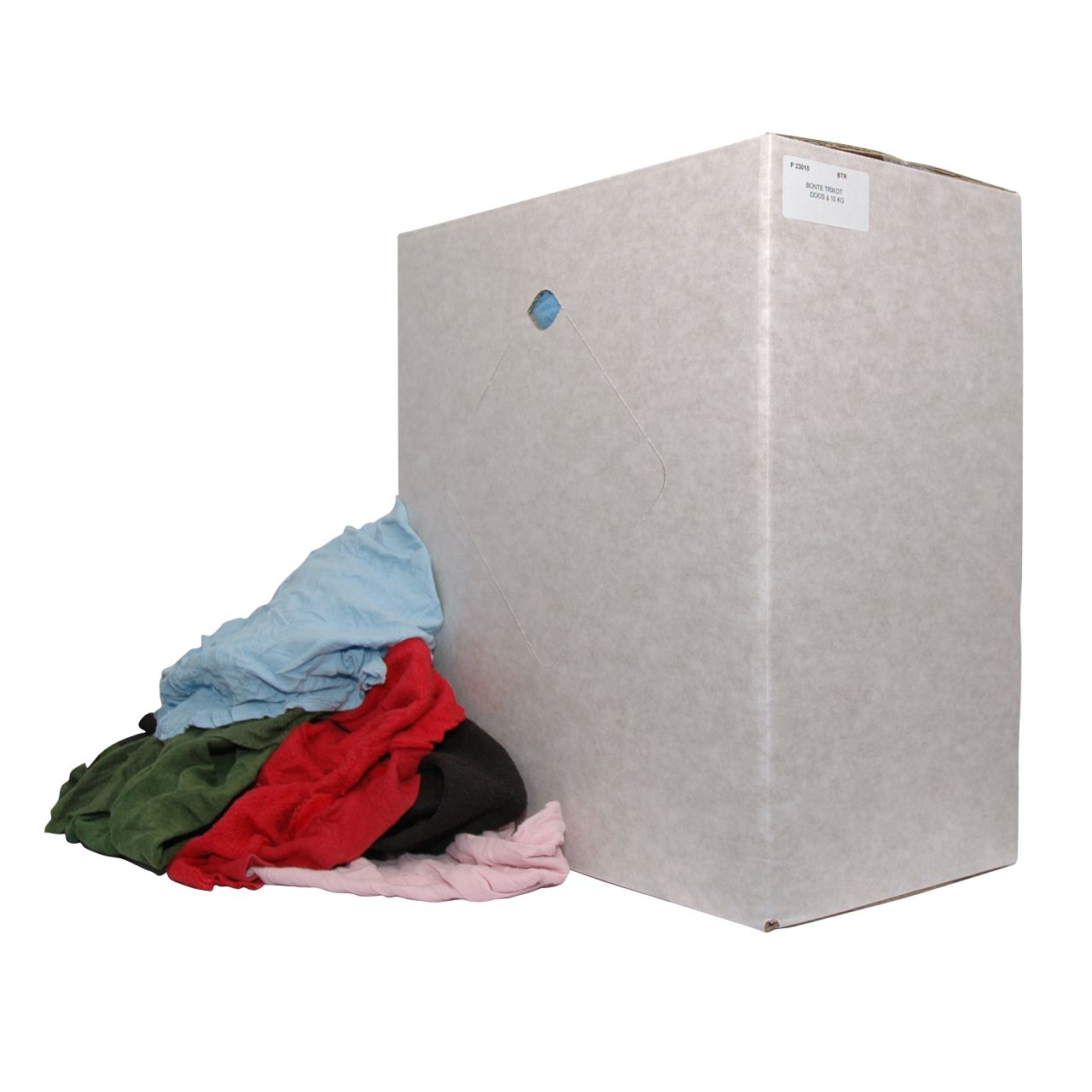 Bonte Tricot Poetslappen – 10 kg | Zachte en Duurzame Doeken voor Industrie en Schoonmaak (P23010)