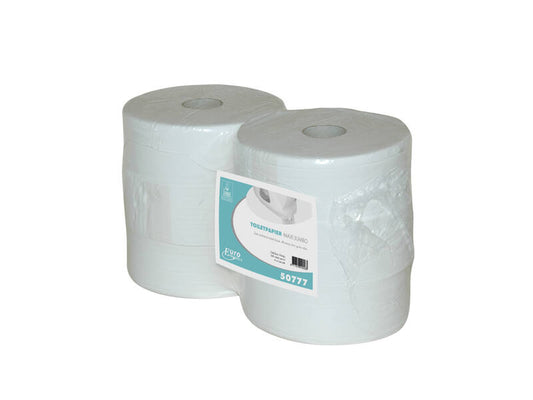 Toiletpapier maxi jumbo cellulose wit 2-laags 380 meter 6 rol