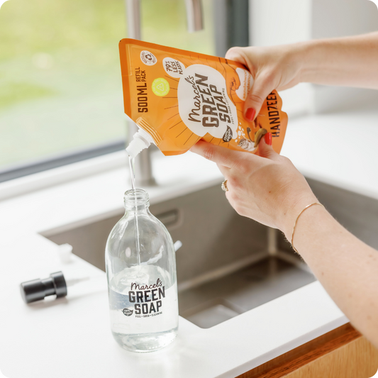 Glazen Fles Navulbundel Lavendel & Rozemarijn