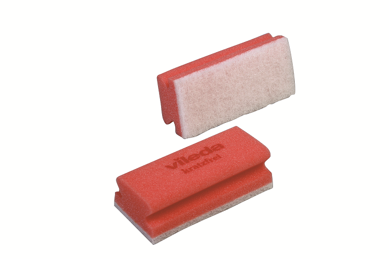 Vileda Glitzi Non-scratch rood-wit