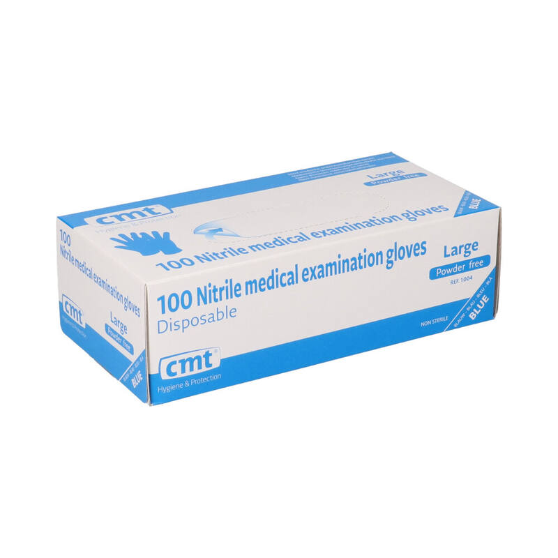 cmt nitril handschoenen blauw maat l