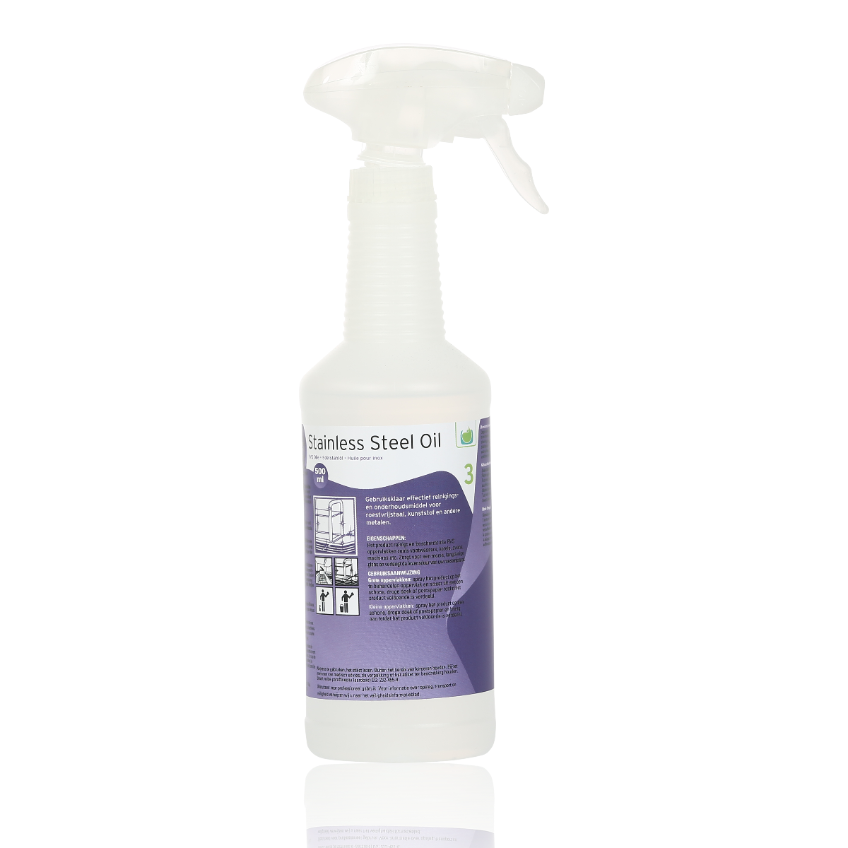 Stainless Steel Oil | 500ml Spray bottle | RVS olie - 500 ml