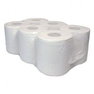 Poetspapier 6st Midi rollen Cellulose wit 1 laags Lengte 270meter 6 rollen per pak (119028)