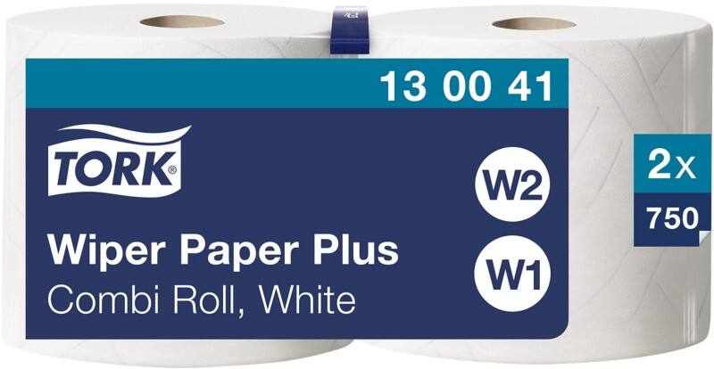 Tork poetspapier W1 W2 2-laags wit, pak 2 rollen x 750 vel