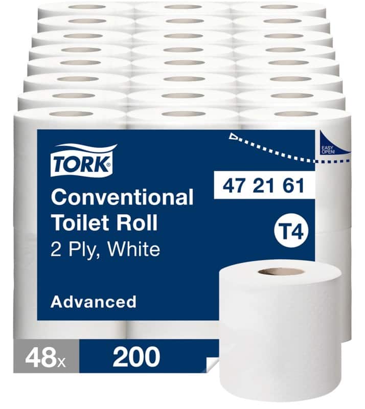 Tork toiletpapier T4 2-laags, pak 48 rollen x 200 vel
