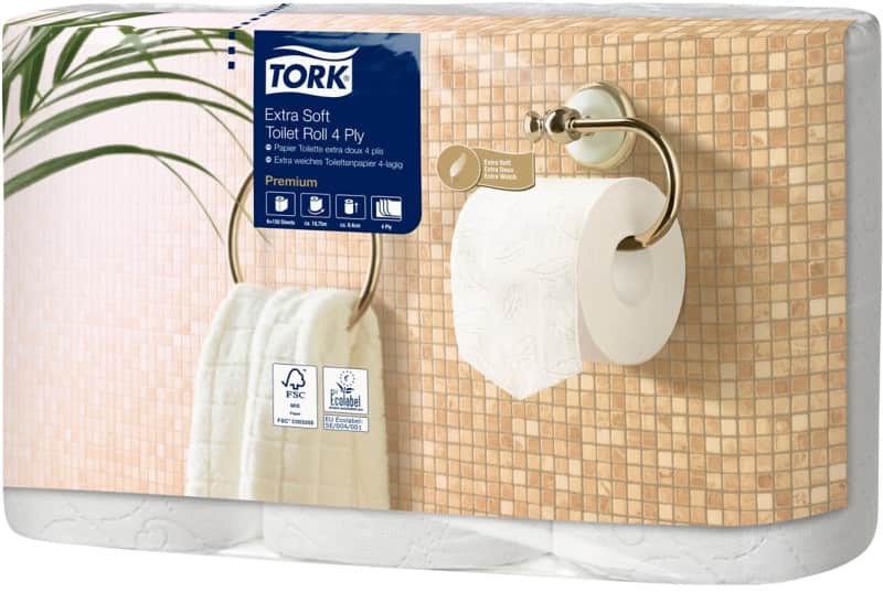 Tork Premium toiletpapier T4 4-laags wit, pak 42 rollen x 150 vel