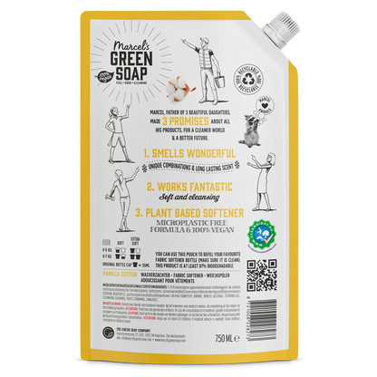 Wasverzachter Navulling Vanille & Katoen