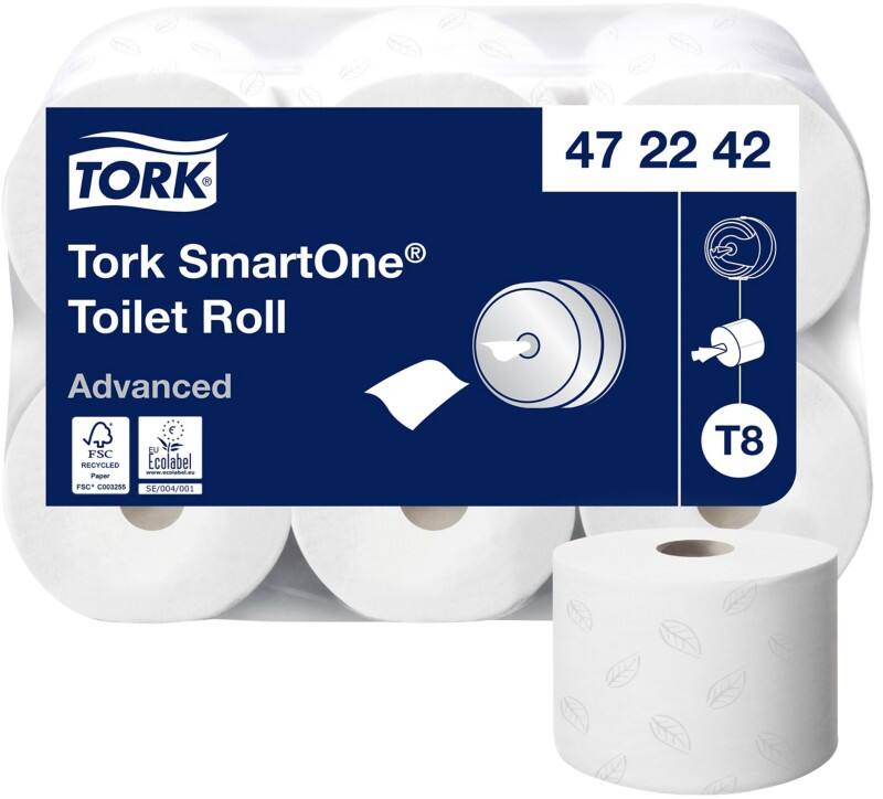 Tork Smartone Toiletpapier T8 2-laags 472242 6 Rollen à 1150 Vellen - 6 rollen