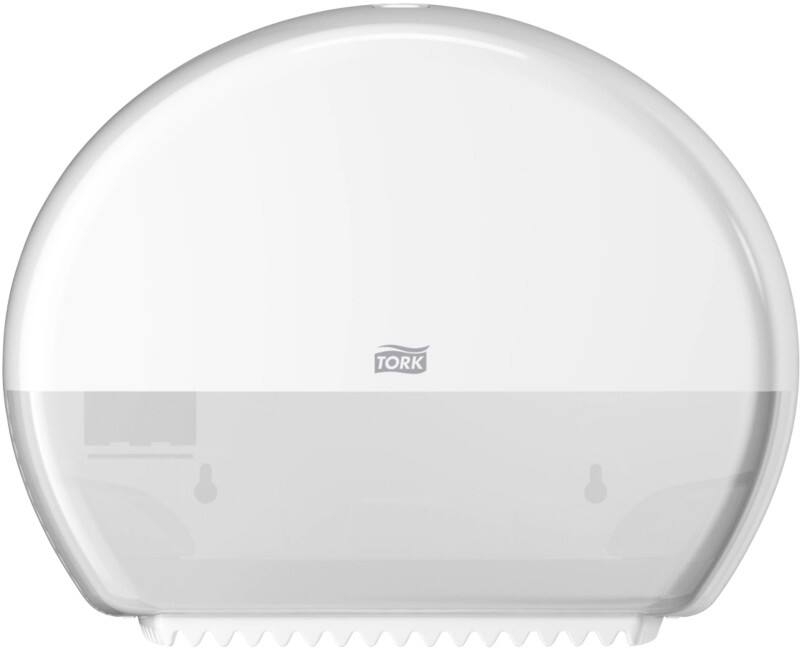 Tork Mini Jumbo Toiletpapier Dispenser Wit Tesloten Elevation Lijn 555500