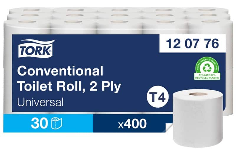 Tork Universal toiletpapier T4 2-laags, pak 30 rollen x 400 vel