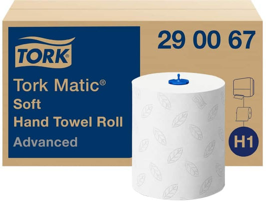 Tork Matic Advanced Handdoek H1 Rol Wit 2-laags 290067 6 Rollen à 150 m - 6 rollen