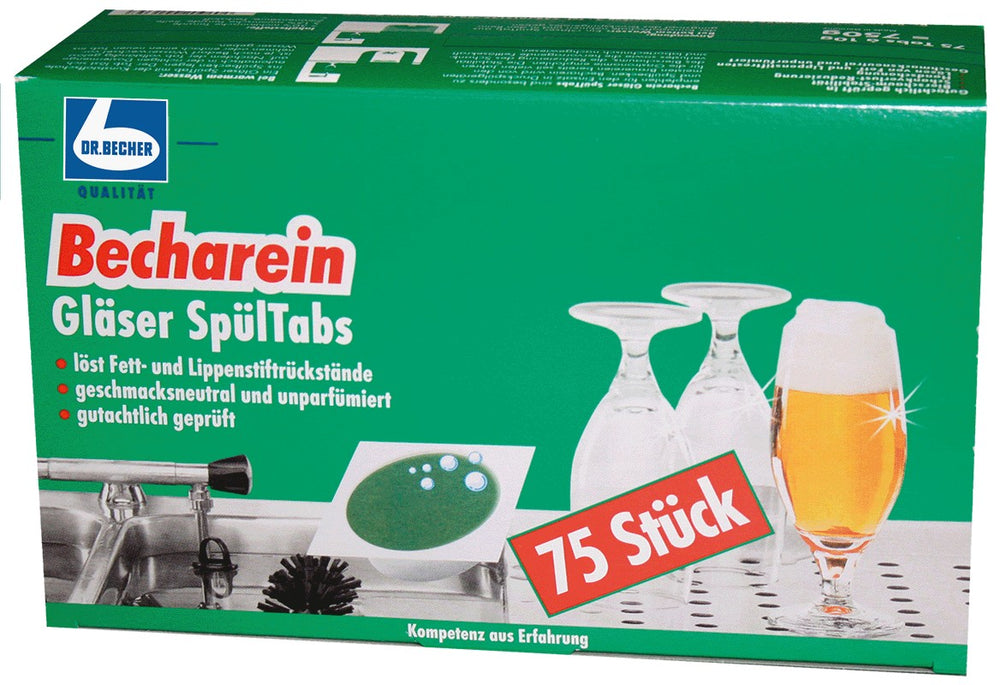 Dr. Becher bierglasreiniger tabs, pot 75 stuks