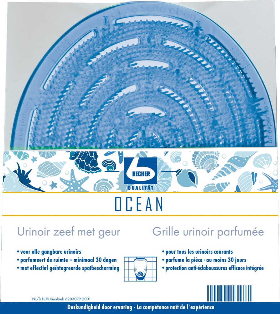 Dr. Becher urinoirzeef met Ocean geur, per stuk
