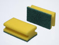 3M synthetische schuurspons met handgreep 24D geel/groen 70 x 130 mm, pak 10 stuks