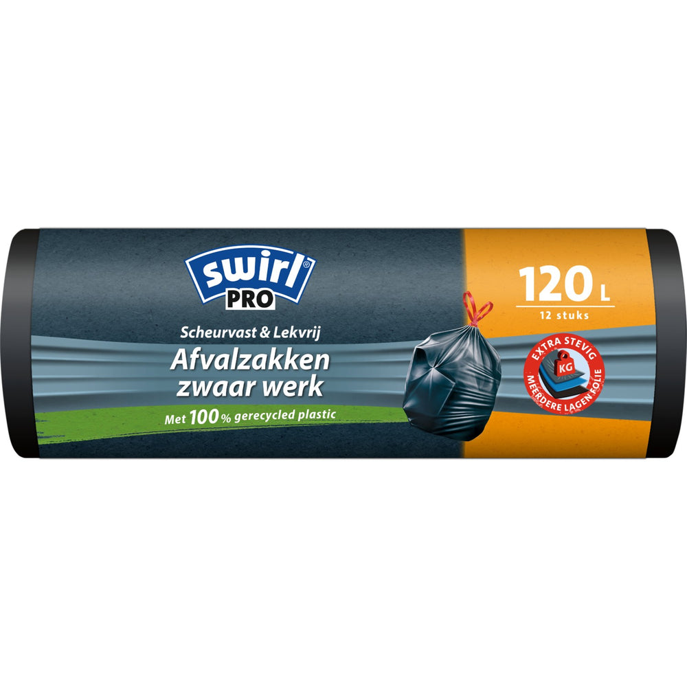 Swirl PRO afvalzak extra stevig 120 liter, rol 12 stuks