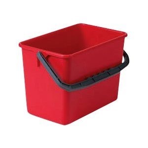 Ecolab werkwagen emmer rood 6 liter, per stuk