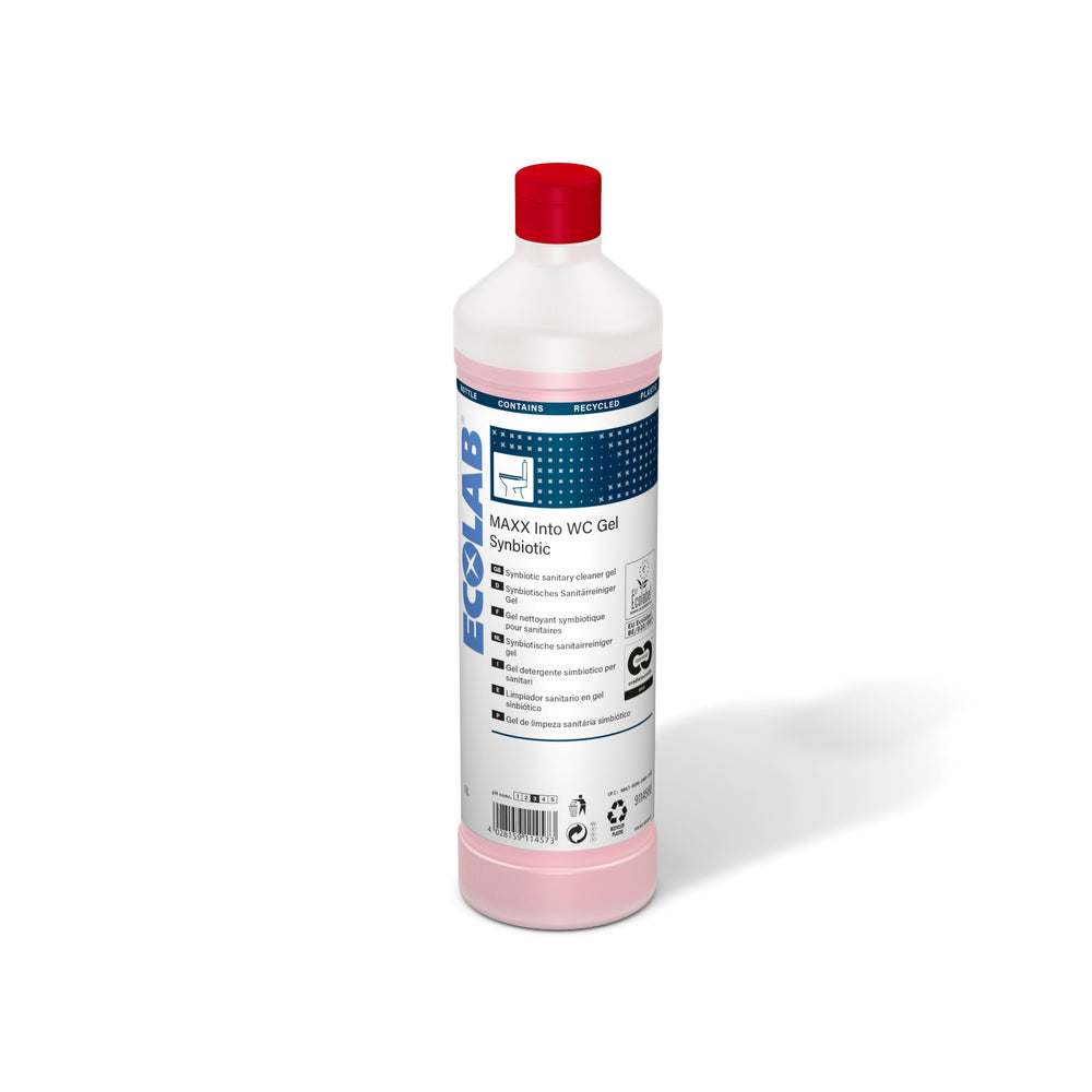 Ecolab toiletreiniger Maxx Into WC Gel Synbiotic, fles 1 liter