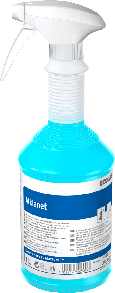 Ecolab glas- en interieurreiniger Alklanet, fles 1 liter
