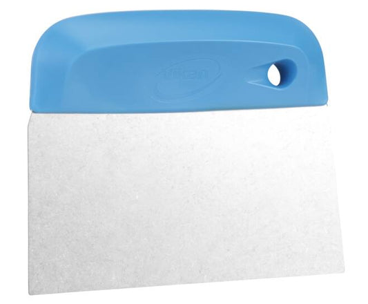 Vikan Hygiene deegsnijder/handschraper sterk en flexibel rvs blad 146mm blauw - 146mm