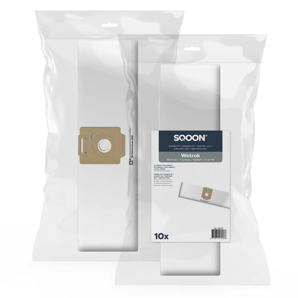 SQOON Stofzuigerzakken geschikt voor Wetrok Monovac (Comfort), Durovac 6 series - stuk