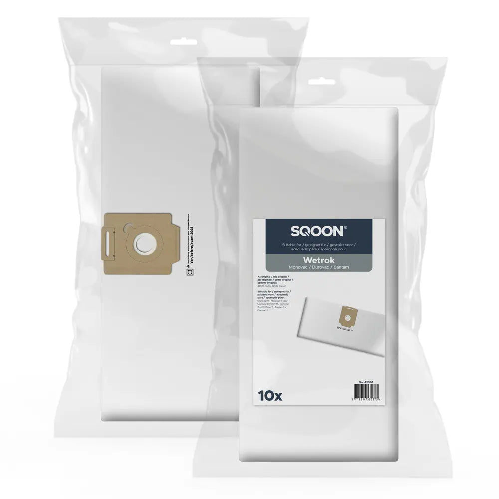 SQOON Stofzuigerzakken geschikt voor Wetrok Monovac (Comfort), Durovac 9/11 Series - stuk