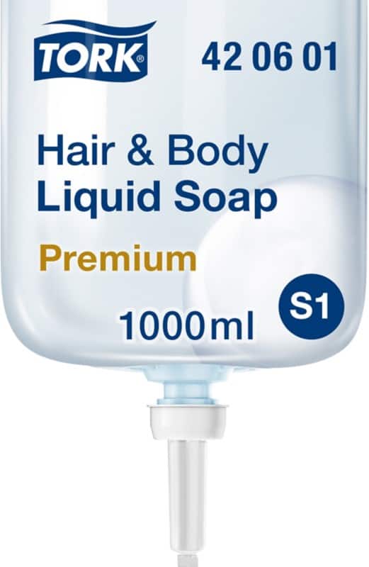 Tork Hand & Body Vloeibare Zeep Fris S2 Blauw 420601 – 6 x 1 liter