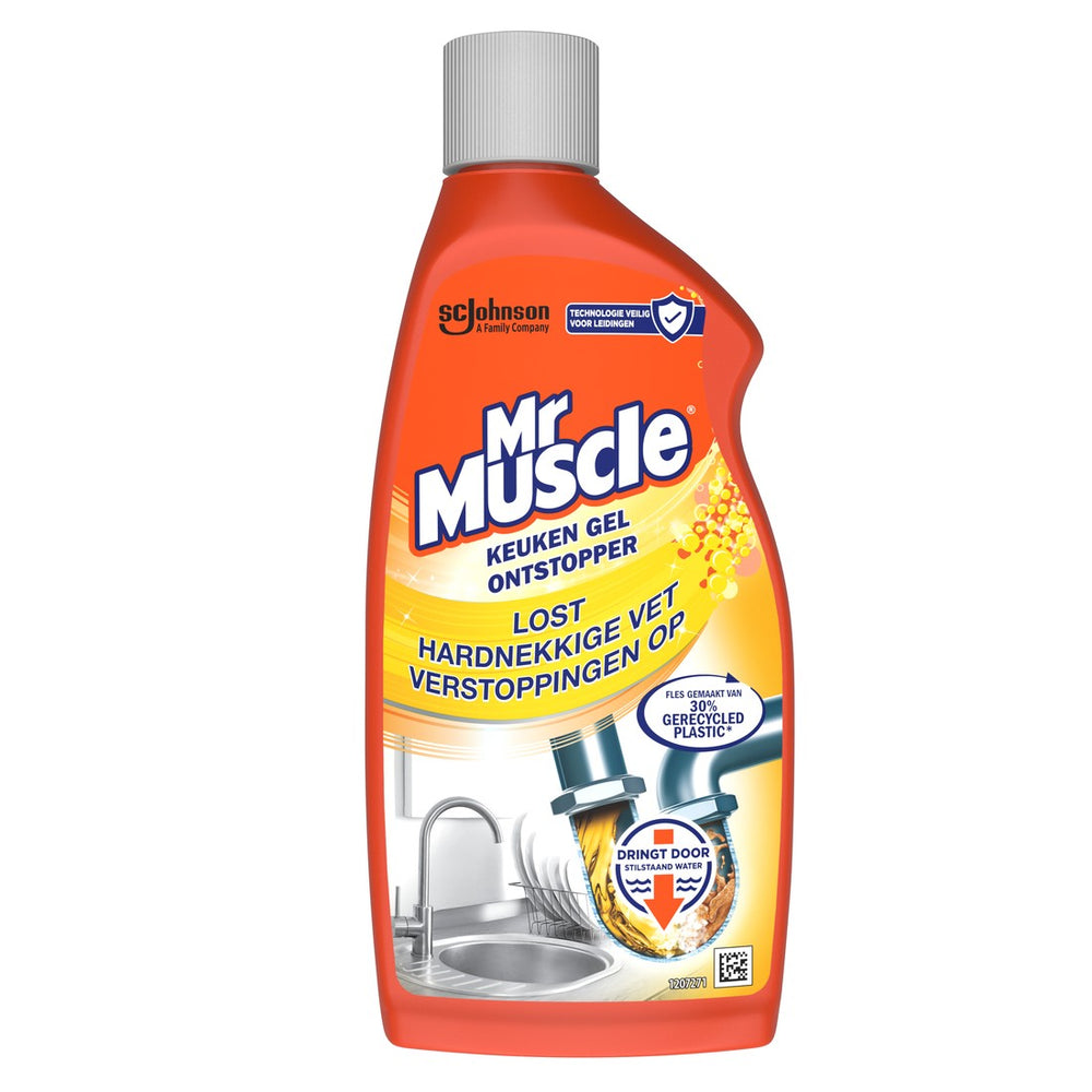 Mr Muscle keuken gel ontstopper, fles 500 ml