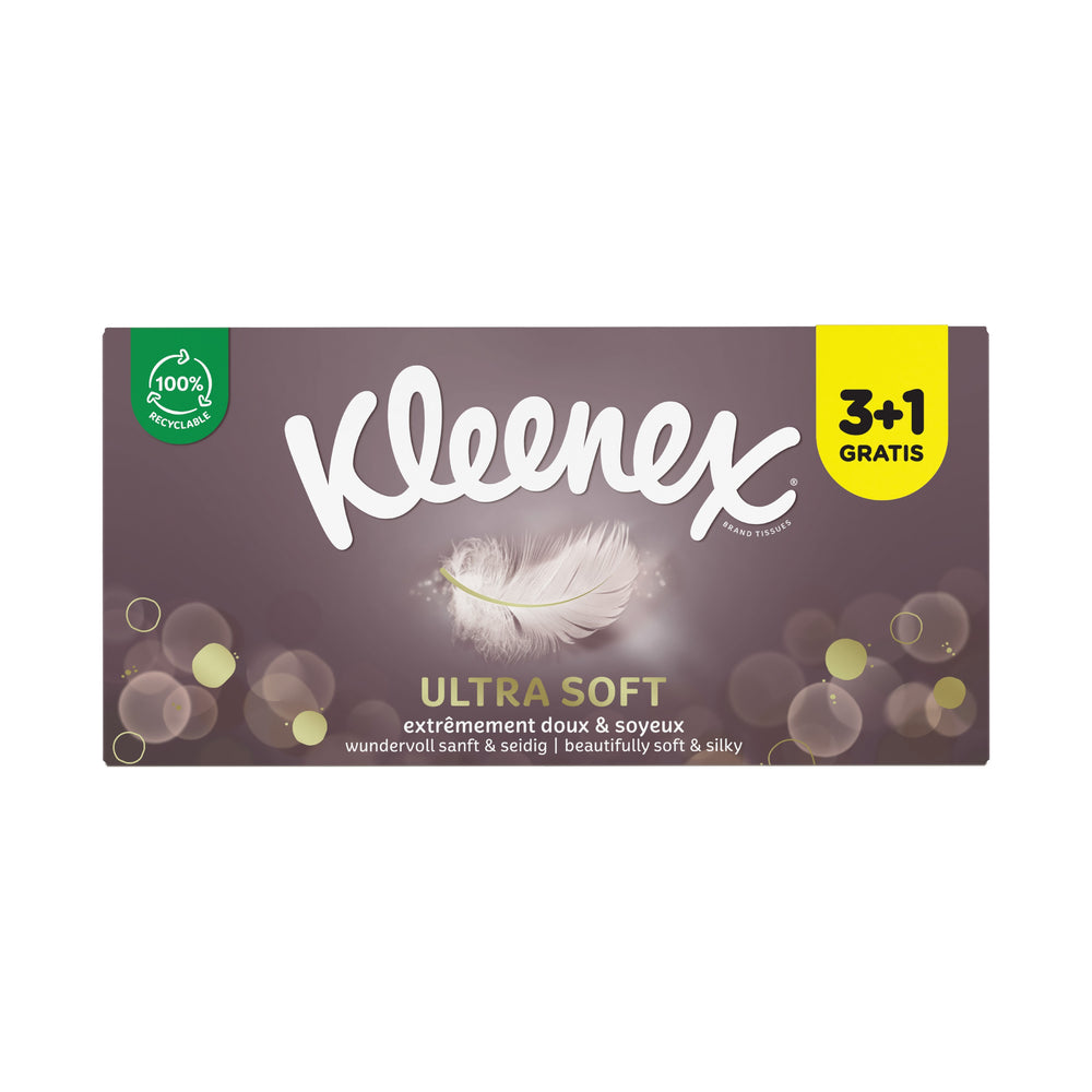 Kleenex tissues Ultra Soft 3+1, pak 4 x 64 stuks