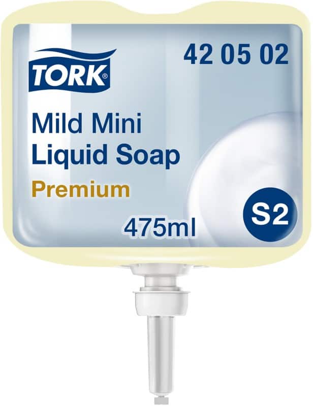Tork Mild Mini Handzeep Vloeibaar Licht geparfumeerd S2 Wit  - 475 ml - 420502