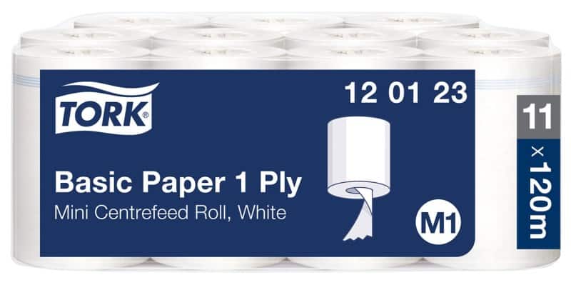 Tork Advanced Recycled Poetspapier M1 1-laags 120123 11 Rollen à 310 Vellen - 11 rollen