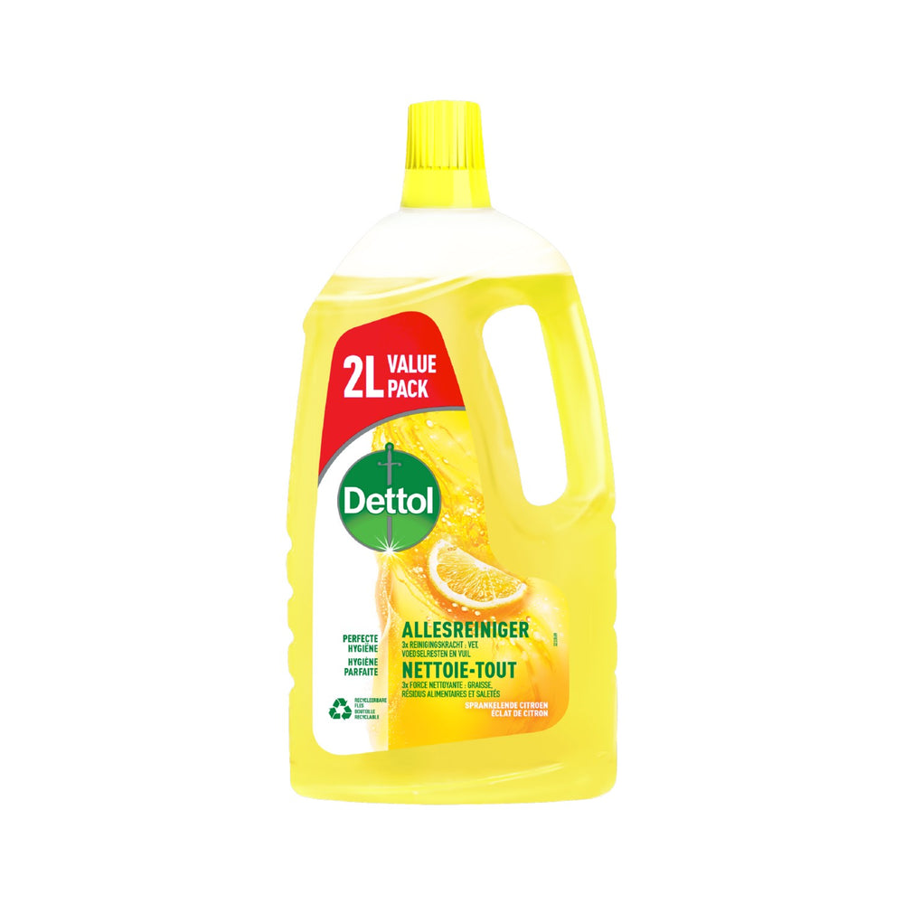 Dettol allesreiniger Sprankelende Citroen, fles 2 liter