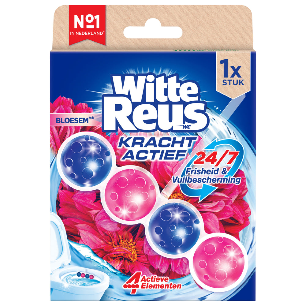 Witte Reus toiletblok Kracht Actief Bloesem 50 gram, per stuk