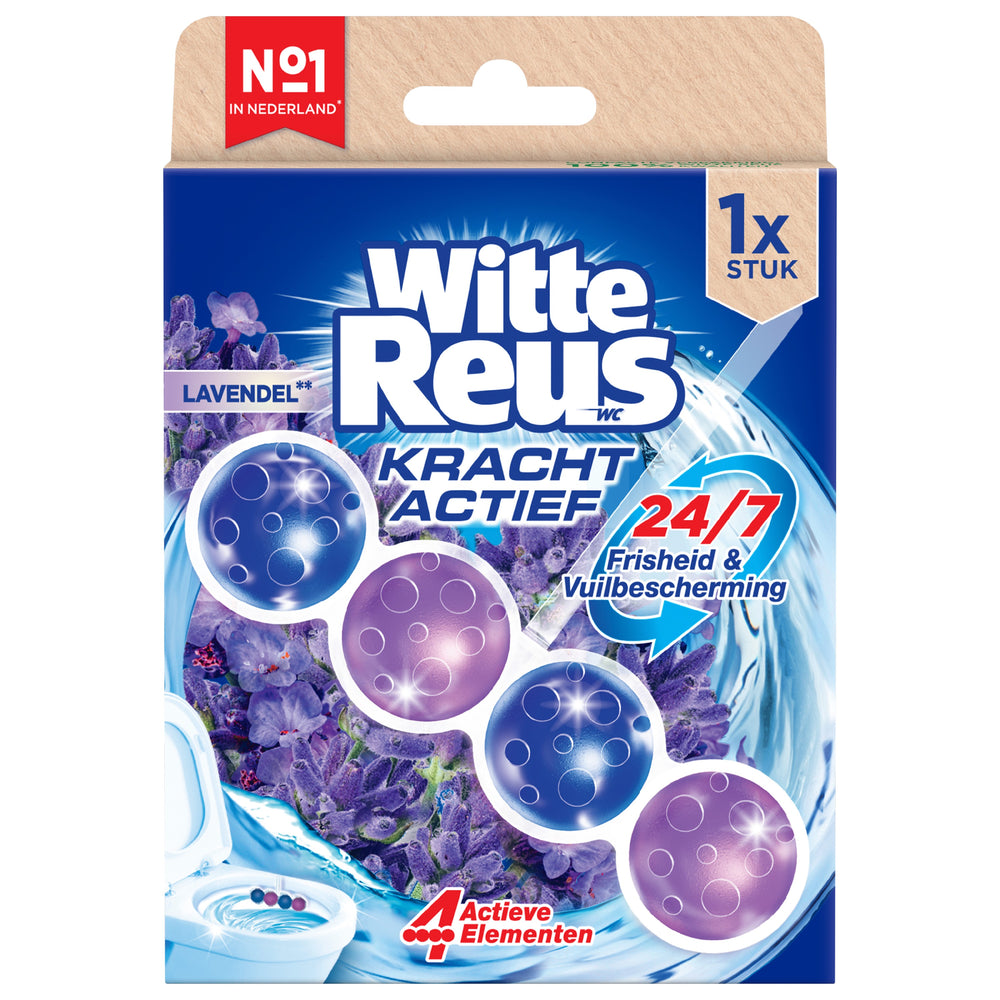 Witte Reus toiletblok Kracht Actief Lavendel 50 gram, per stuk