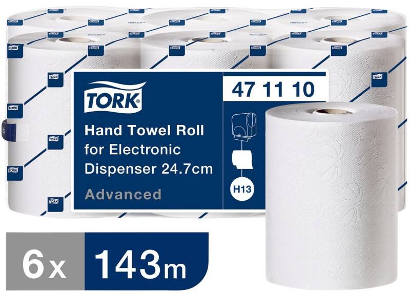 Tork Advanced Handdoeken H13 Rol Wit 2-laags K90225 6 Rollen à 100 Vellen - 6 rollen
