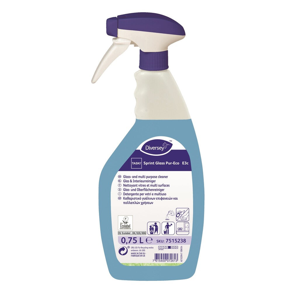 TASKI glas- en interieurreiniger Sprint Glass Pur-Eco E3c, fles 750 ml