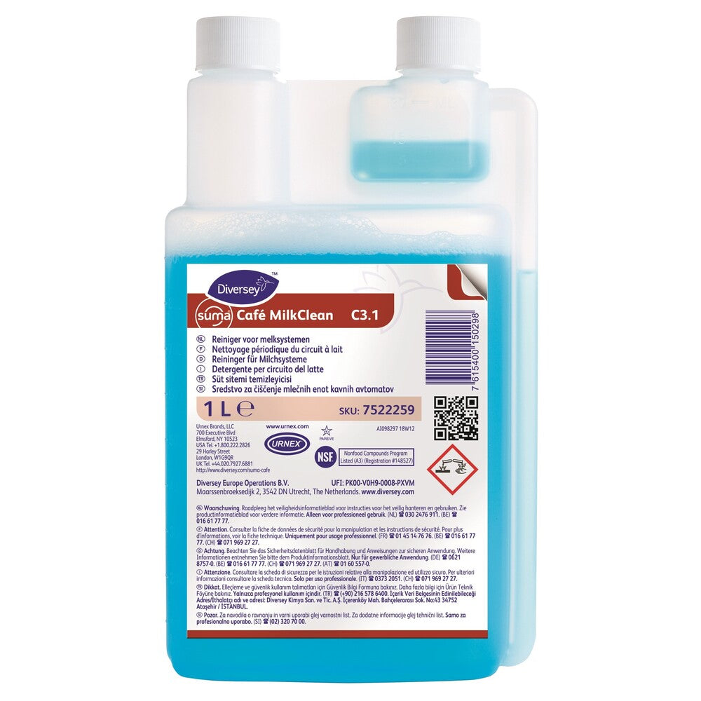 Suma reiniger voor melksysteem Café MilkClean C3.1, fles 1 liter