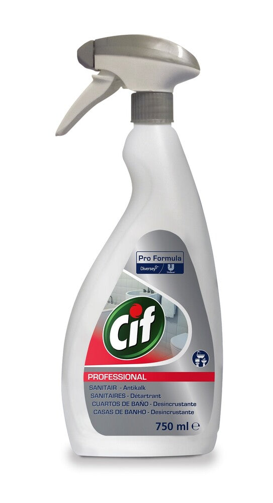 Cif Professional sanitairreiniger en ontkalker Pro Formula, spuitflacon 750 ml