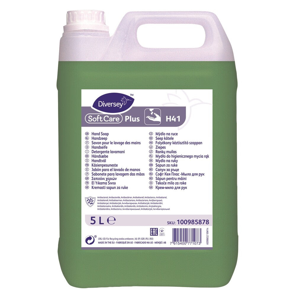 Soft Care antibacteriële handzeep Plus H41, can 5 liter