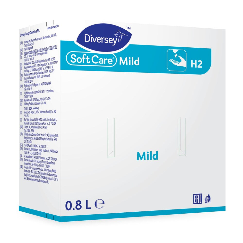 Soft Care milde handzeep H2, zak 800 ml