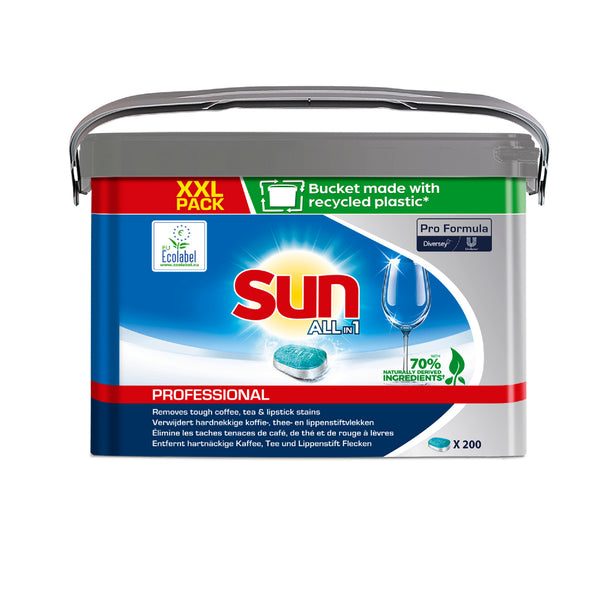 Sun Professional All-in-1 vaatwastabletten Pro Formula, doos 200 stuks