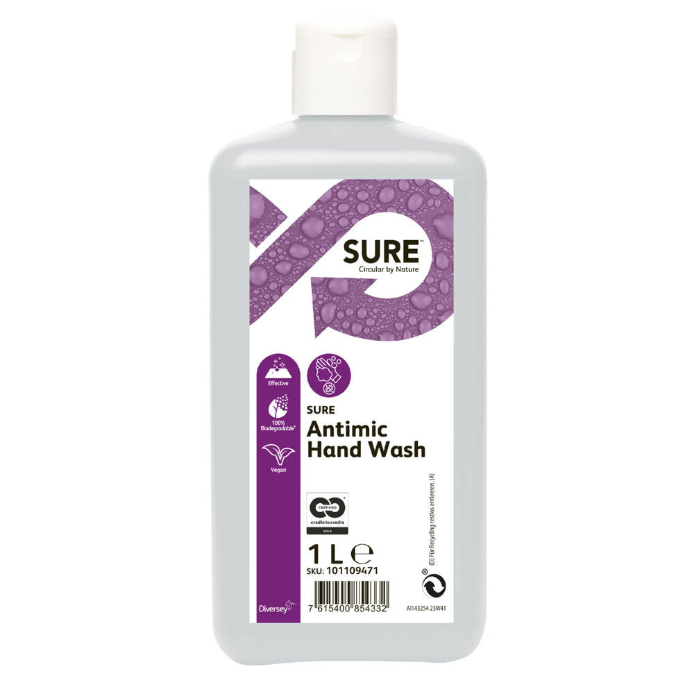 Sure antimicrobiële handzeep, fles 1 liter